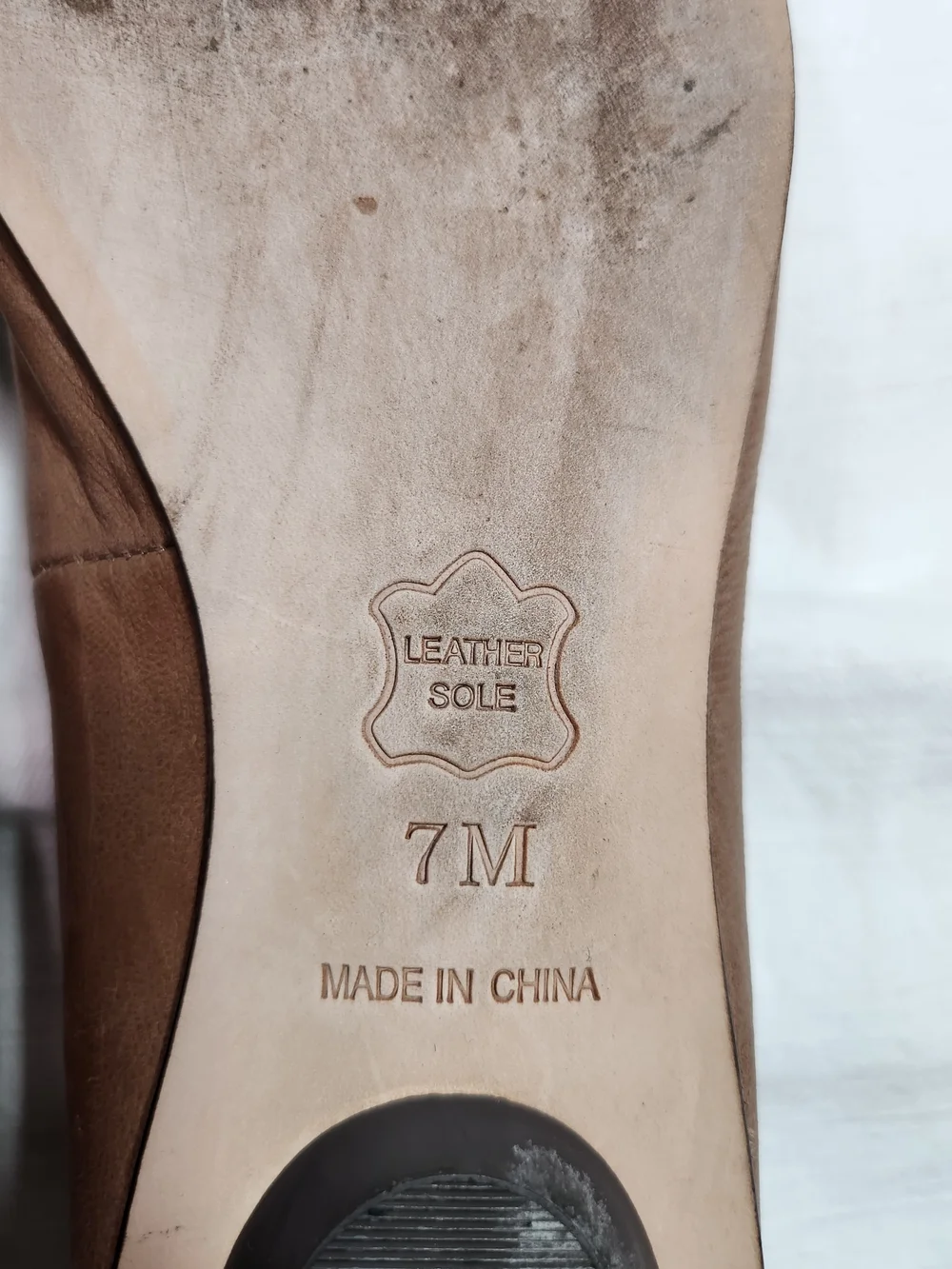 Pilcro and the Letterpress Tan Yellow Leather Cap Toe Ballet Flats Size 7M